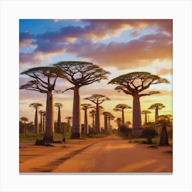 Baobab Trees landscape Canvas Print