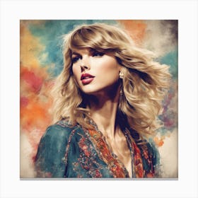 Taylor Swift ( Bohemian Design ) 2 Canvas Print