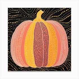 Yayoi Kusama Inspired Pumpkin Pink And Orange 8 Canvas Print