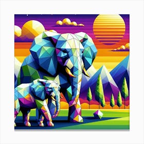 The Wise Ones of the Wild Elephants 1 Canvas Print