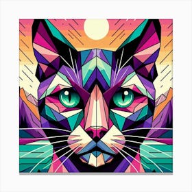 Tinsel Low Poly Cat 1 Canvas Print