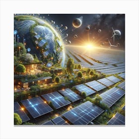 Solar Panels In The Sky Canvas Print