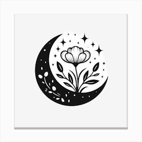 Flower On The Moon Canvas Print