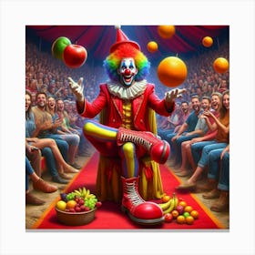 Clown Juggling Canvas Print