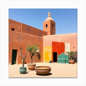 Courtyard Of A Moroccan Village Canvas Print