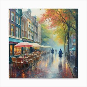 Rainy Day In Amsterdam 14 Canvas Print