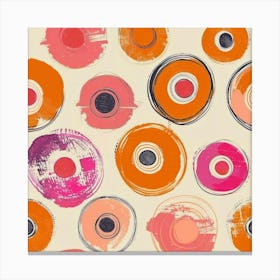 Orange Circles Canvas Print