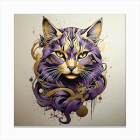 Purple Cat 2 Canvas Print