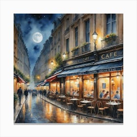 Parisian Whispers Parisian Café Culture Canvas Print