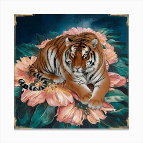 A Stunning Artwork Of A Fierce Tiger With A Watchf X38gpqwfsawoenqm1nq9ig A4cdpyaftqkpzrfjiuxyzq Canvas Print