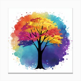 Rainbow Tree 1 Canvas Print