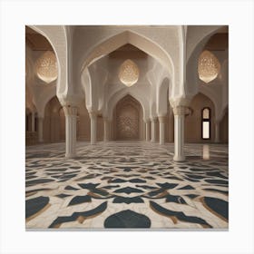 Interior Of A Mosque Canvas Print