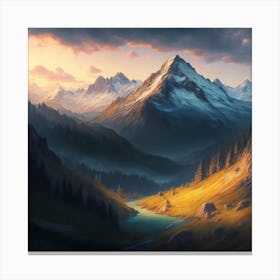 Landscape Painting 7 Canvas Print