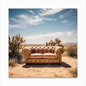 Couch In The Desert Canvas Print