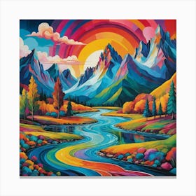 Rainbow River Canvas Print