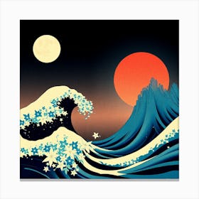 Great Wave Off Kanagawa 5 Canvas Print