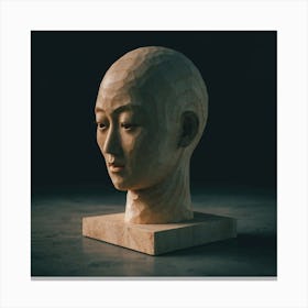 Asian Head Sculpture 1 Canvas Print