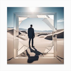 Man In The Desert 107 Canvas Print