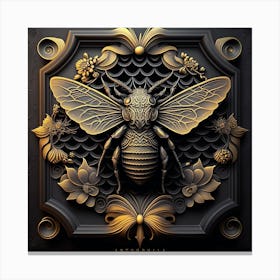 Golden Bee Canvas Print