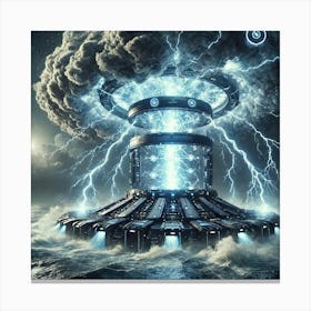 A High Tech, Sci Fi Scene Showcasing The Oceanic T 1 Canvas Print