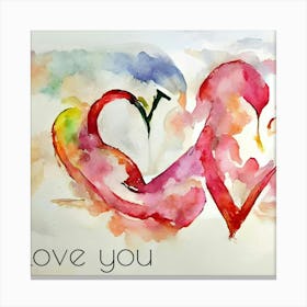 I Love You 2 Canvas Print