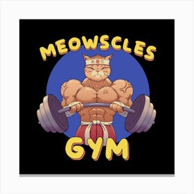 Meowscles Gym Canvas Print
