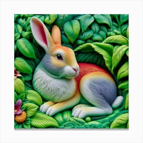 Rabbit In The Jungle Canvas Print