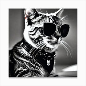 Cat In Sunglasses 15 Canvas Print