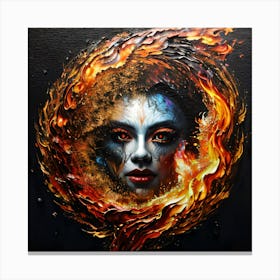 Fire And Flames Canvas Print