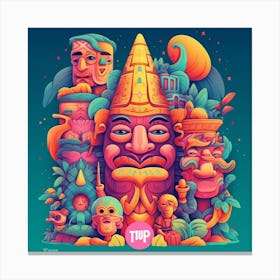 Tiki totem Canvas Print