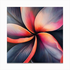 Floral Art 0007 11 Poster Nov Frangipani 0012 Bp6586 A Close Up Of The Center Inside An Adorable Rare Find Canvas Print