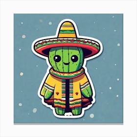 Cactus Sticker 19 Canvas Print