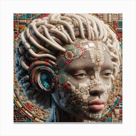 3d Rendering Of A Futuristic Woman Canvas Print