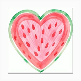 Watermelon Heart Canvas Print