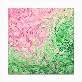 Abstract In Pink And Green Canvas Print