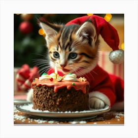 A Purrfect Christmas Wish Canvas Print