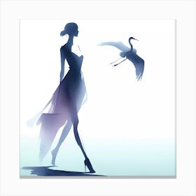 Silhouette Of A Woman 5 Canvas Print