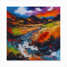 Abstract Landscape Painting Canvas Print