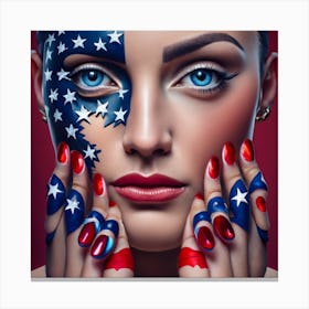 Patriotic Woman 1 Canvas Print