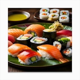 Sushi On A Plate Canvas Print