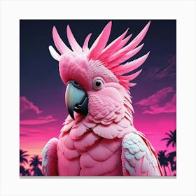 Pink Parrot 1 Canvas Print