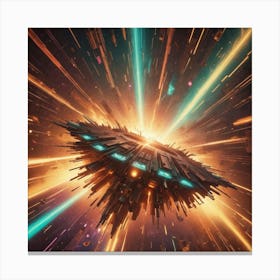 Spaceship In Space 7 Canvas Print