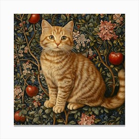 Cat In An Apple Tree Art 1 Canvas Print