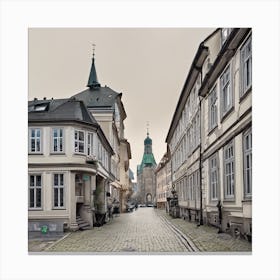 Street In Stockholm Canvas Print