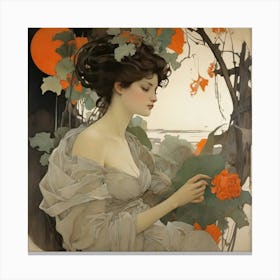 The Fatal Woman 1896 Georges De Feure Art Print 3 Canvas Print