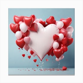 Heart Love Balloons 5 Canvas Print