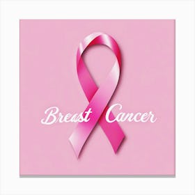 Women Breast Cancer Awareness background in Pink Ribbon international symbol for month October clipart and poster clipart and wall art 7 Canvas Print