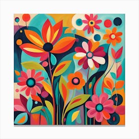 Colorful Flowers 2 Canvas Print