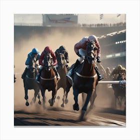 Horse Race 19 Canvas Print