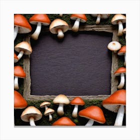 Frame Of Mushrooms 7 Canvas Print